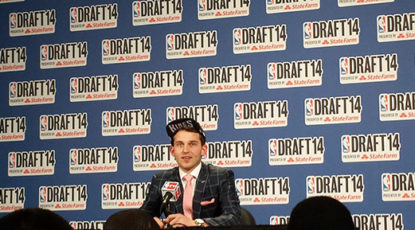 Stauskas press conference at the 2014 NBA Draft.