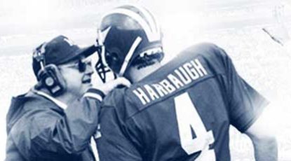 Schembechler with Harbaugh