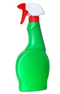 Green spray bottle