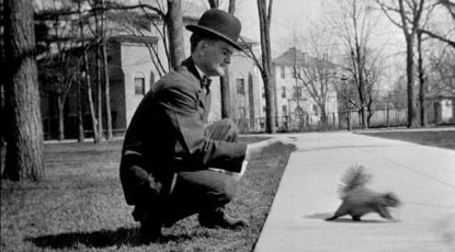 Will Caine with squirrel