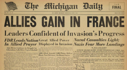 Michigan Daily cover, June 7, 1944