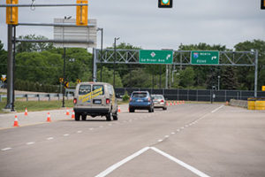 Cars "talk" to each other at Mcity.