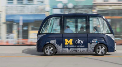 Mcity, driverless shuttle