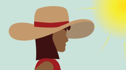 Graphic of a woman in the sun