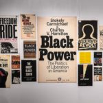 Josh MacPhee’s second installation for the show, titled Black Power, 2018, is shown here. MacPhee is an artist, curator and activist living in Brooklyn, NY. He graduated from Oberlin College in 1996 and spent eight years as an artist and activist in Chicago, where he established a distribution system called justseeds in order get more radical art projects out to the public.