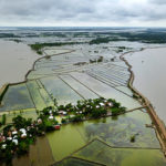 Aerial of Bangladesh coast