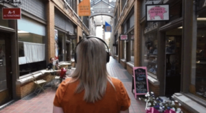 Woman in Nickels Arcade