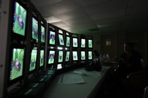 Multiple screens in editing suite