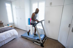 Man on a treadmill