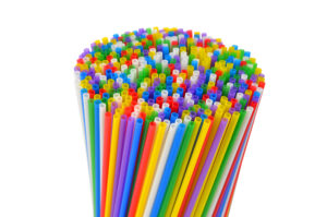 Colorful drinking straws