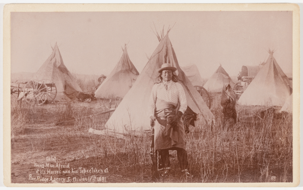 Man at Wounded Knee camp