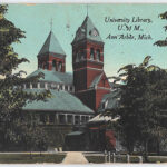 Old U-M Library, postcard