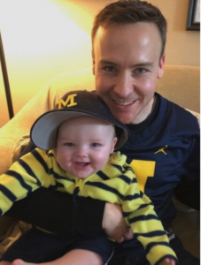 Collin McGlashen and his son, Yale.