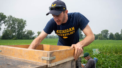 Archaeologist digs at Clovis site in Michigan