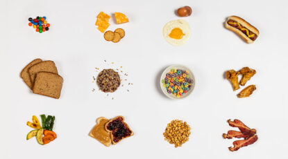 Miscellaneous foods on a table