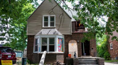 Rehabbing homes in Detroit’s MorningSide neighborhood is part of stabilizing the neighborhood. (Image credit: Eric Bronson)