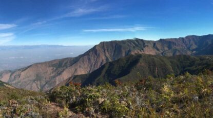 Panoramic view of the Serranía del Perijá in Colombia, where a vertebra was found in 1943. The vertebra has allowed for scientists to identify a new species of sauropod, the Perijasaurus lapaz.