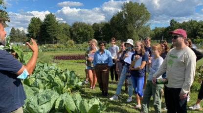 Jeremy Moghtader at the Campus Farm.