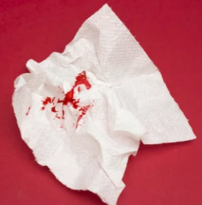 A bloody tissue.