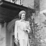 A young woman models for Jacobson's Department store at the Michigan League in 1938.