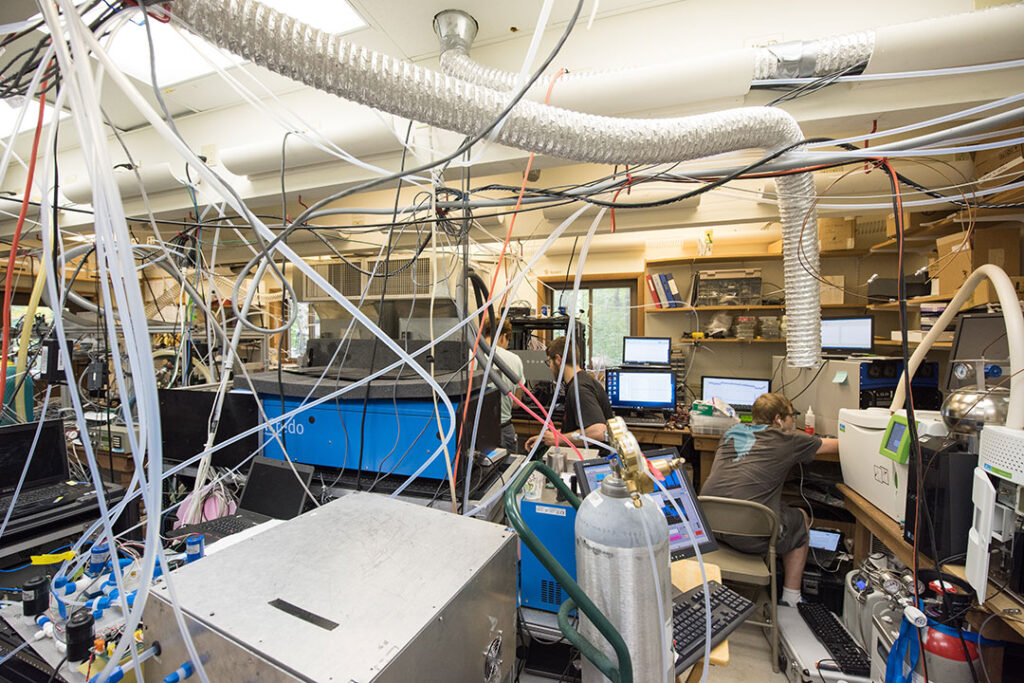 The interior of a facility at the U-M BioStation near Pellston, Michigan.