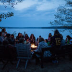 Moonlight firepit on the shores of Douglas Lake at the U-M BioStation in Pellston, Michigan.
