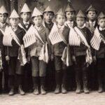 Boys of 2nd and 3rd Grades in Flag Drill, 1906 - '07. Image credit: David V. Tinder Collection of Michigan Photography, University of Michigan William L. Clements Library.