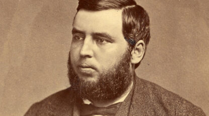 Sepia-toned portrait of James C. Watson, late 1800s. He was the second director of U-M's Detroit Observatory.