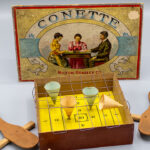 Vintage board game called Connette. Springfield: Milton Bradley Co. Circa 1898.