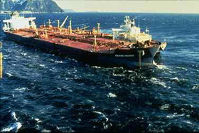 The Exxon Valdez founders where it crashed in Alaska's Prince William Sound, where it spilled nearly 11 million gallons of oil.