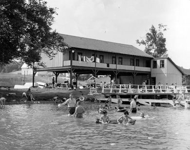 Located on Walloon Lake in Michigan's northern lower peninsula, Camp Michigania has been a haven for alumni families for generations. (Photo courtesy Alumni Association of U-M.)