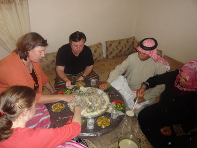 Shryock and his wife Sally Howell as guests in Jordan: the couple were southern 'preachers' kids' and discovered that Arabs and southerners shared a lot in common. (Photo courtesy Andrew Shryock.)