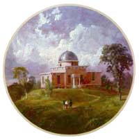 Jasper F. Cropsey painted the Detroit Observatory in 1855. (Image courtesy of U-M Bentley Historical Library.)