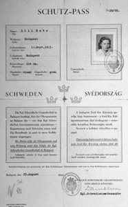 One of Wallenberg's counterfeit documents.  (Image courtesy of the Wallenberg family.)