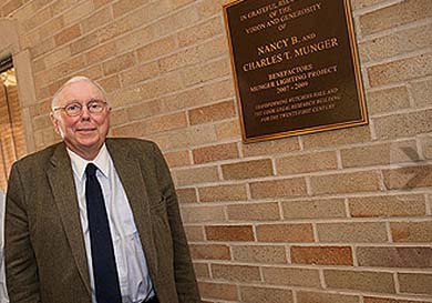 Charles Munger also is a generous donor to the U-M Law School.