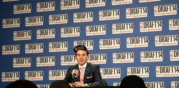 Stauskas press conference at the 2014 NBA Draft.