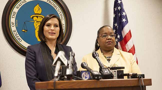 Mariska Hargitay and Kym Worthy press conference.