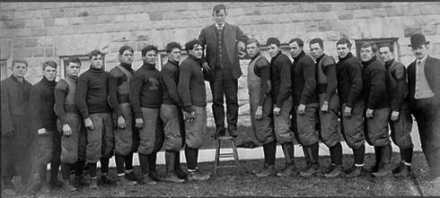 Yost with team, 1905.