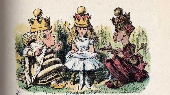 Alice is queen, Lewis Carroll, Through the Looking Glass