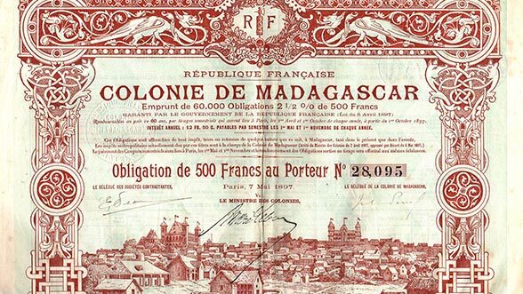 Madagascar note, 1897