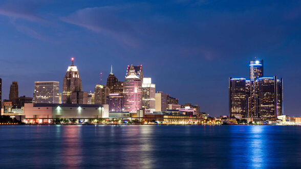 Detroit skyline (Image: Michigan Photography.)