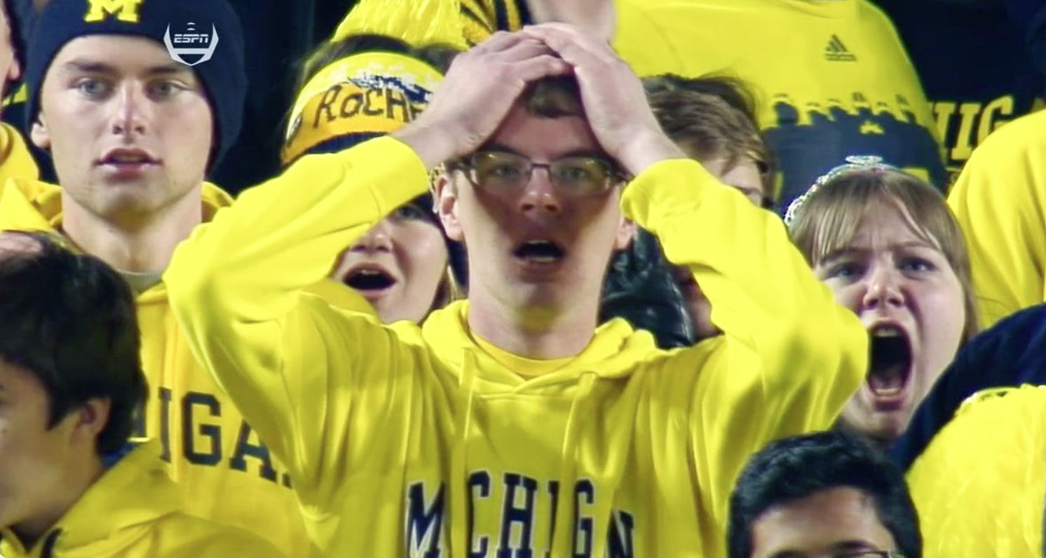 Fans freak out at U-M/MSU game.