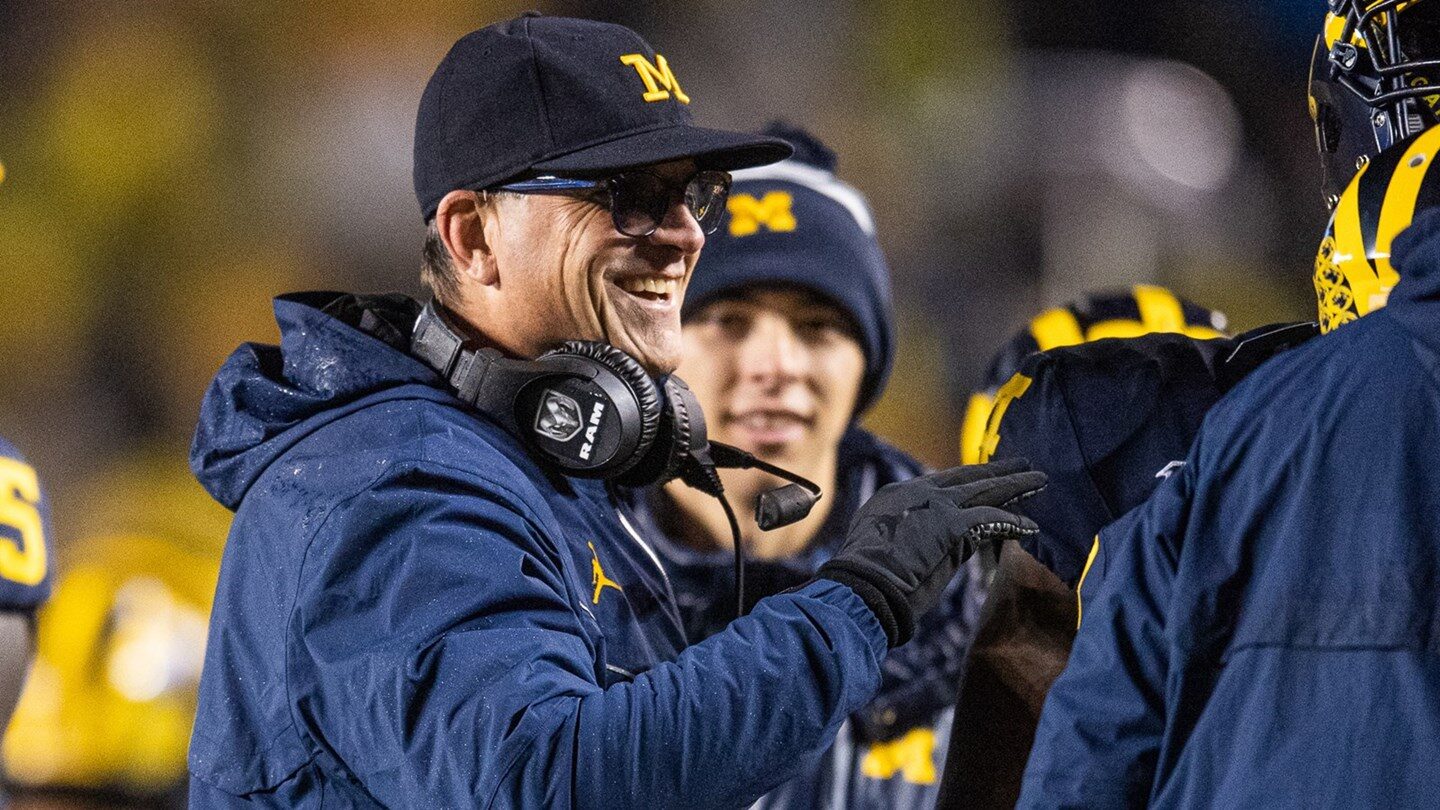 Jim Harbaugh, Notre Dame Game, 2019.